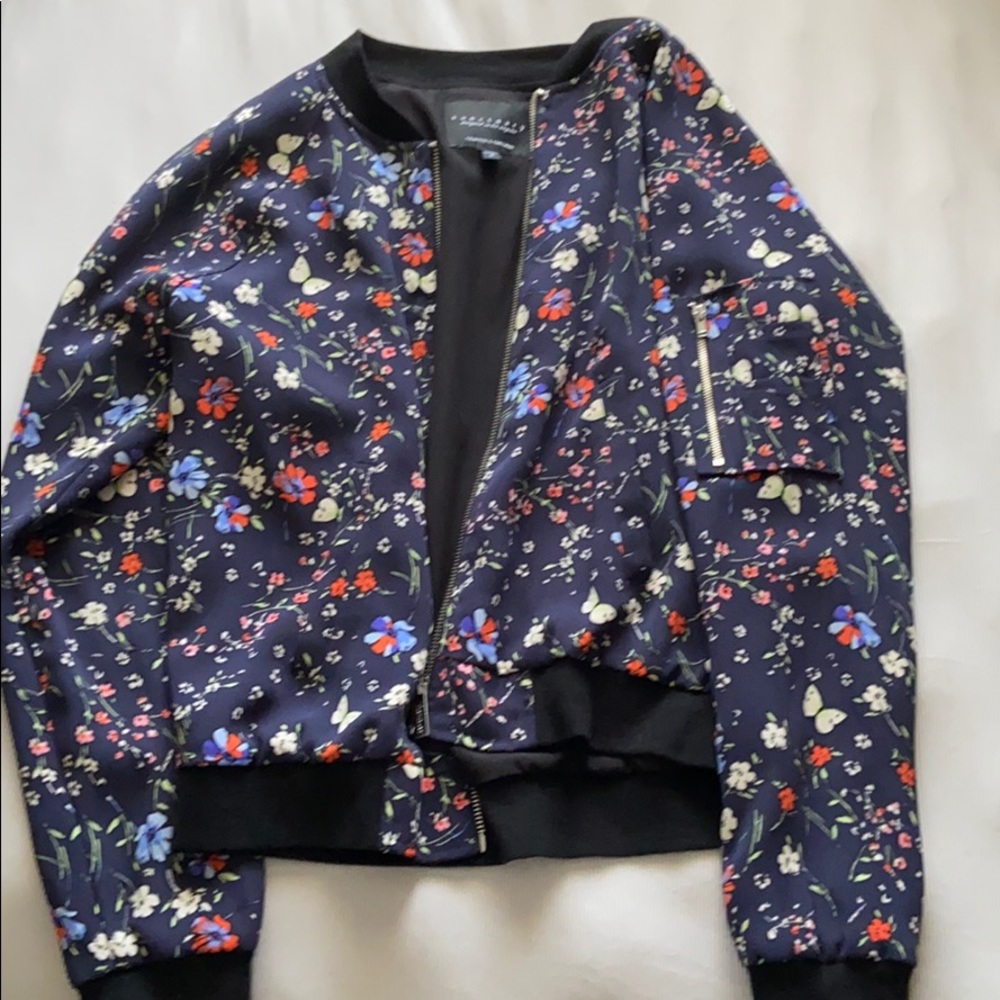 Floral bomber jacket